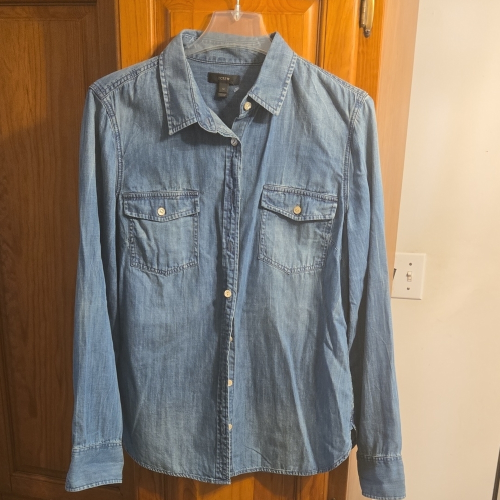 J. Crew Light Blue Chambray Shirt